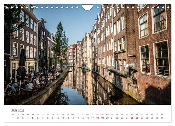 Produktbild: Amsterdam - Wasserstra&szlig;en und Grachten (Wandkalender 2026 DIN A4 quer), CALVENDO Monatskalender