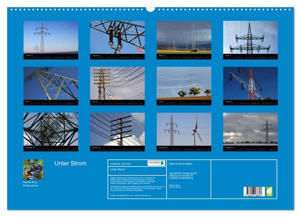 Produktbild: Unter Strom (Wandkalender 2026 DIN A2 quer), CALVENDO Monatskalender