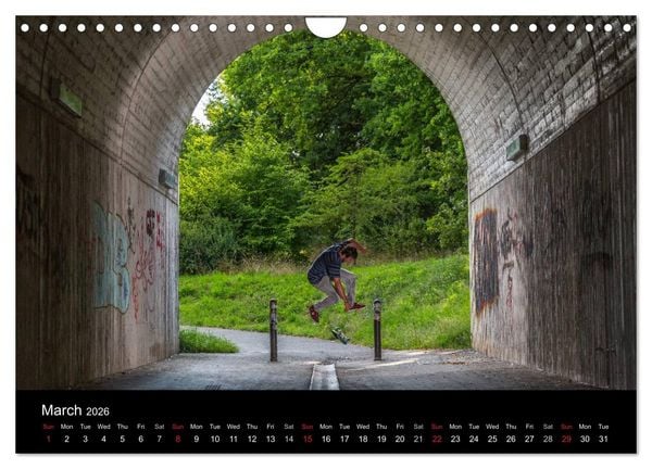 Produktbild: Skateboard - Street only (Wall Calendar 2026 DIN A4 landscape), CALVENDO 12 Month Wall Calendar