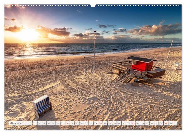 Produktbild: Nordseeperle Sylt (Wandkalender 2026 DIN A2 quer), CALVENDO Monatskalender