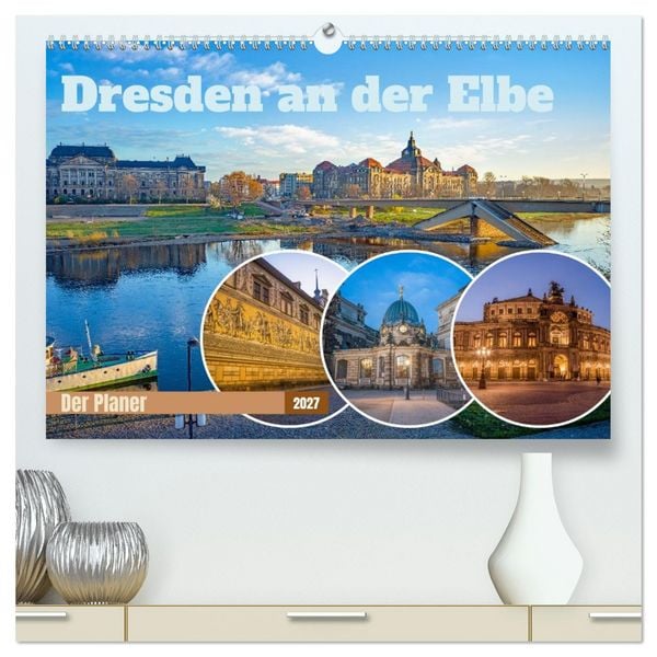 Produktbild: Dresden an der Elbe - Der Planer (hochwertiger Premium Wandkalender 2027 DIN A2 quer), Kunstdruck in Hochglanz