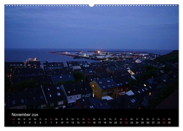 Produktbild: Abend in Helgoland (hochwertiger Premium Wandkalender 2026 DIN A2 quer), Kunstdruck in Hochglanz