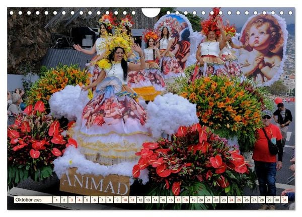 Produktbild: Blumenfest auf Madeira (Wandkalender 2026 DIN A4 quer), CALVENDO Monatskalender