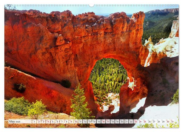 Produktbild: Bryce Canyon, Sunrise and Sunset points (High Quality Premium Wall Calendar 2026 DIN A2 landscape),CALVENDO 12 Month Wall Calendar
