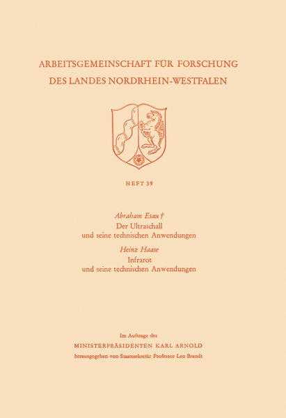 Produktbild: Der Ultraschall und seine technischen Anwendungen / Infrarot und seine technischen Anwendungen