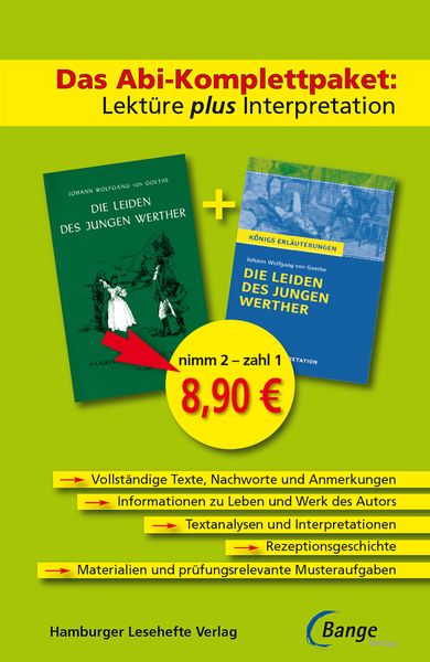 Die Leiden des jungen Werther – Das Abi-Komplettpaket: Lektüre plus Interpretation., Taschenbuch von Johann Wolfgang von Goethe, Bange, C,