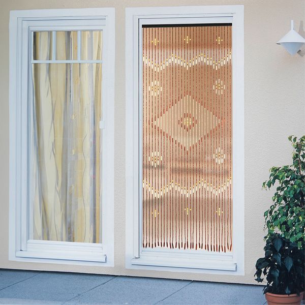 Produktbild: Bambusvorhang Rhombus, mehrfarbig, holz, 90x200 cm, 31 Str&auml;nge aus Ahornholz