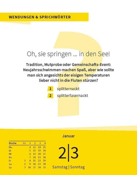 Produktbild: Langenscheidt Quizkalender Deutsch 2027