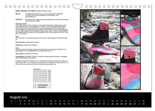 Produktbild: Sockenkalender Bootsocks 2026 (Wandkalender 2026 DIN A4 quer), CALVENDO Monatskalender