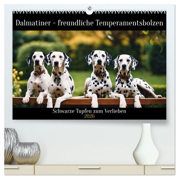 Produktbild: Dalmatiner - freundliche Temperamentsbolzen (hochwertiger Premium Wandkalender 2026 DIN A2 quer), Kunstdruck in Hochglanz