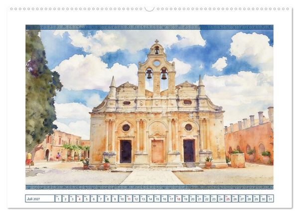 Produktbild: Kretas sch&ouml;nste Kl&ouml;ster (Wandkalender 2027 DIN A2 quer), CALVENDO Monatskalender