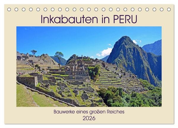 Produktbild: Inkabauten in PERU, Bauwerke eines gro&szlig;en Reiches (Tischkalender 2026 DIN A5 quer), CALVENDO Monatskalender