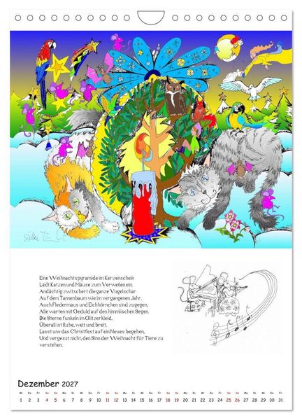 Produktbild: Ein phantastischer Katzenkalender: Magisches Katzenland (Wandkalender 2027 DIN A4 hoch), CALVENDO Monatskalender