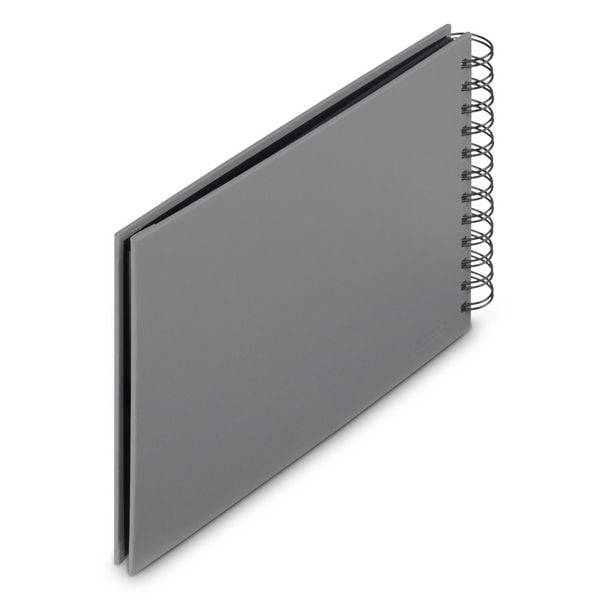 Produktbild: hama Spiral Album Fine Art steingrau 24x17cm 50 schwarze Seiten