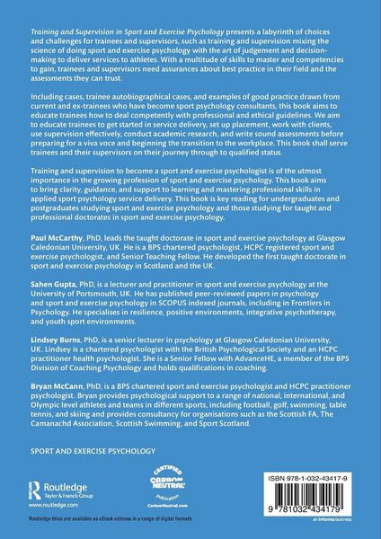 Produktbild: Training and Supervision in Sport and Exercise Psychology