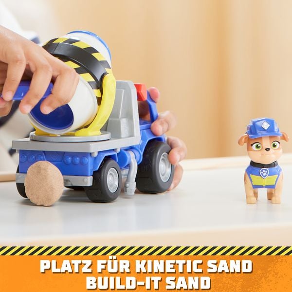 Produktbild: Rubble und Crew - Zementmischer-Baufahrzeug mit Mix-Figur, dreh- und kippbare Mischtrommel, authentisches TV-Spielzeug, ab 3 Jahren