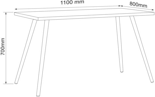 Produktbild: Schreibtisch B&uuml;rotisch Computertisch Salia 110x80