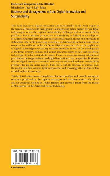 Produktbild: Business and Management in Asia: Digital Innovation and Sustainability