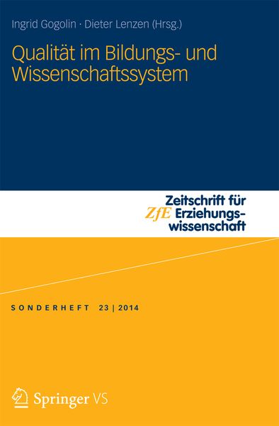 Qualität im Bildungs- und Wissenschaftssystem, Taschenbuch von , Springer Fachmedien Wiesbaden GmbH, 9783658036478