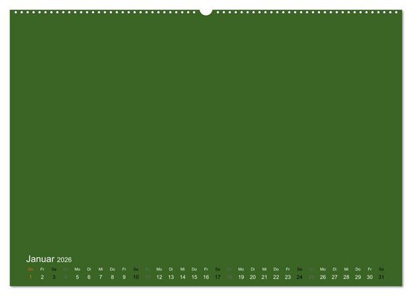 Produktbild: Bastelkalender - dunkel Gr&uuml;n (Wandkalender 2026 DIN A2 quer), CALVENDO Monatskalender