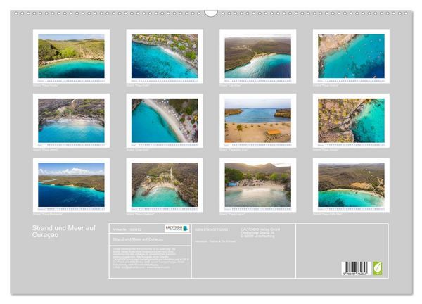 Produktbild: Strand und Meer auf Cura&ccedil;ao (Wandkalender 2026 DIN A2 quer), CALVENDO Monatskalender