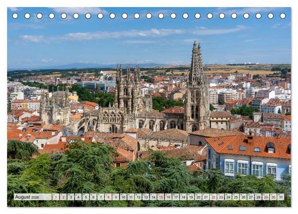 Produktbild: Ein Spaziergang durch Burgos (Tischkalender 2026 DIN A5 quer), CALVENDO Monatskalender