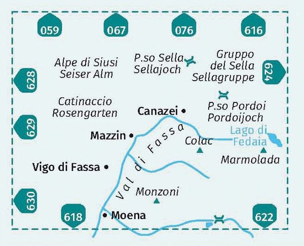 Produktbild: KOMPASS Wanderkarte 686 Val di Fassa, Marmolada, Gruppo del