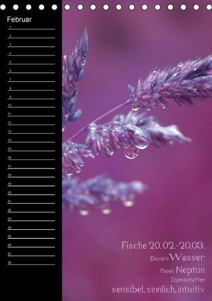 Produktbild: Naturbilder mit Sternzeichen / Geburtstagskalender (Tischkalender immerw&auml;hrend DIN A5 hoch)