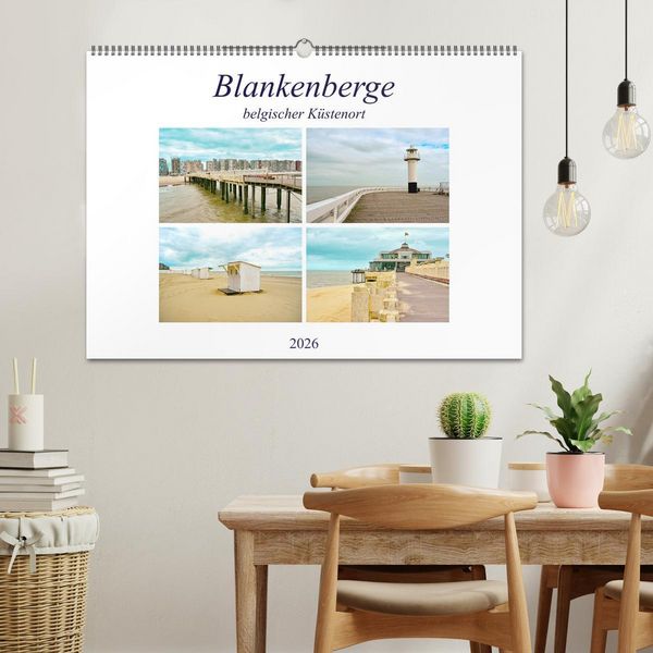 Produktbild: Blankenberge - belgischer K&uuml;stenort (Wandkalender 2026 DIN A2 quer), CALVENDO Monatskalender