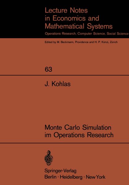 Produktbild: Monte Carlo Simulation im Operations Research