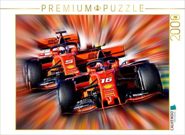 Produktbild: CALVENDO Puzzle Forza Ferrari - die "Roten" sind Italiens gro&szlig;e Leidenschaft | 2000 Teile Lege-Gr&ouml;&szlig;e 90x67cm Foto-Puzzle f&uuml;r gl&uuml;ckliche Stunden