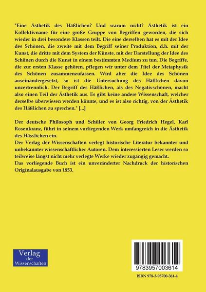 Produktbild: &Auml;sthetik des H&auml;&szlig;lichen
