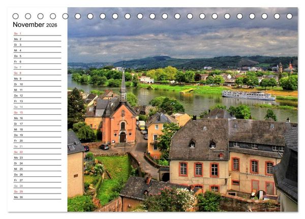 Produktbild: Der wundersch&ouml;nen Mosel entlang &ndash; Von Koblenz bis Trier (Tischkalender 2026 DIN A5 quer), CALVENDO Monatskalender
