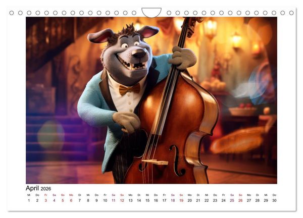 Produktbild: CatDogBand (Wandkalender 2026 DIN A4 quer), CALVENDO Monatskalender
