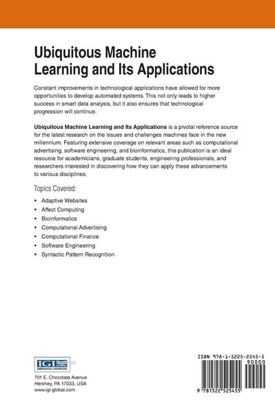 Produktbild: Ubiquitous Machine Learning and Its Applications