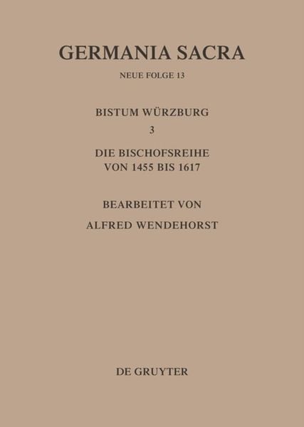 Produktbild: Die Bist&uuml;mer der Kirchenprovinz Mainz. Das Bistum W&uuml;rzburg III.