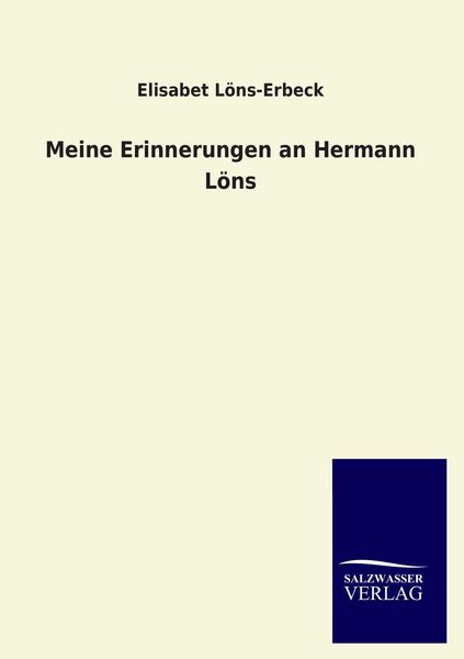 Produktbild: Meine Erinnerungen an Hermann L&ouml;ns
