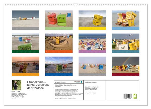 Produktbild: Strandk&ouml;rbe &ndash; bunte Vielfalt an der Nordsee (Wandkalender 2026 DIN A2 quer), CALVENDO Monatskalender
