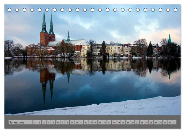 Produktbild: Ansichten der L&uuml;becker Altstadtinsel (Tischkalender 2026 DIN A5 quer), CALVENDO Monatskalender