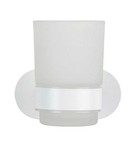 Produktbild: Turbo-Loc&reg; Zahnputzbecherhalter Uno Mod. Orea White matt, aus rostfreiem Edelstahl