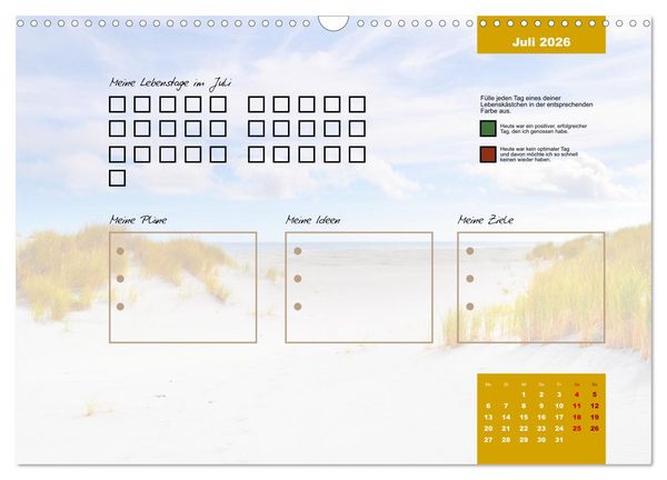 Produktbild: Erlebe mit mir Lebenszeit (Wandkalender 2026 DIN A3 quer), CALVENDO Monatskalender