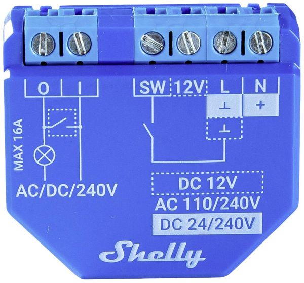 Shelly Plus 1 Schaltaktor Bluetooth, Wi-Fi