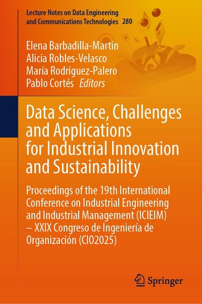 Produktbild: Data Science, Challenges and Applications for Industrial Innovation and Sustainability