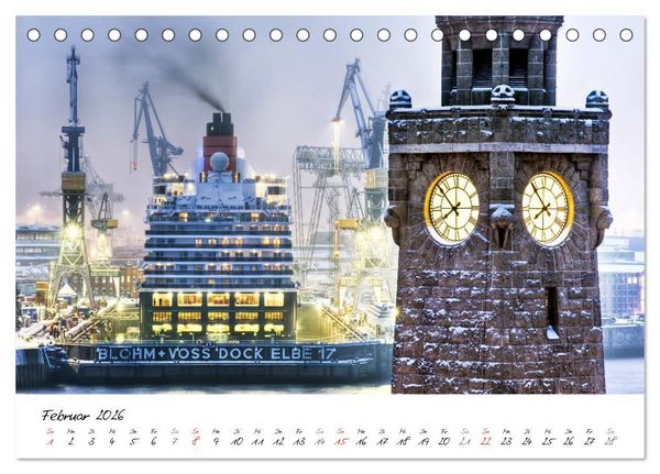 Produktbild: Mit Hamburg durchs Jahr 2026 (Tischkalender 2026 DIN A5 quer), CALVENDO Monatskalender