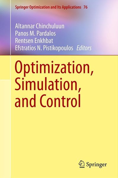 Produktbild: Optimization, Simulation, and Control