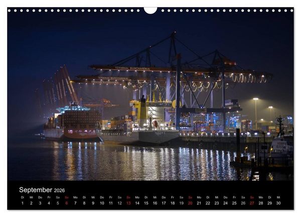 Produktbild: Der Hafen Hamburg bei Tag und Nacht (Wandkalender 2026 DIN A3 quer), CALVENDO Monatskalender