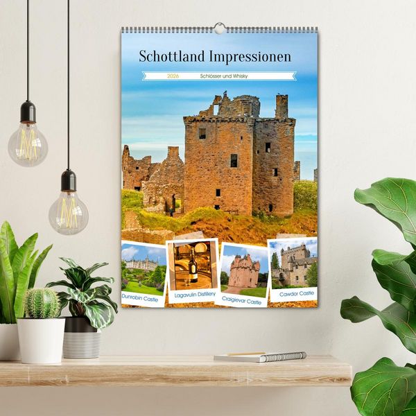 Produktbild: Schottland Impressionen - Schl&ouml;sser und Whisky (Wandkalender 2026 DIN A2 hoch), CALVENDO Monatskalender
