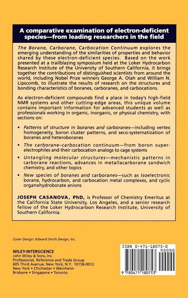 Produktbild: The Borane, Carborane, Carbocation Continuum