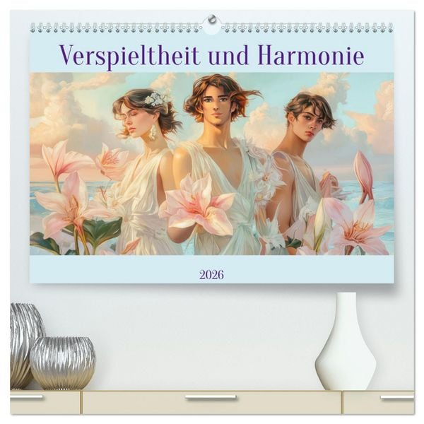 Verspieltheit und Harmonie (hochwertiger Premium Wandkalender 2026 DIN A2 quer), Kunstdruck in Hochglanz