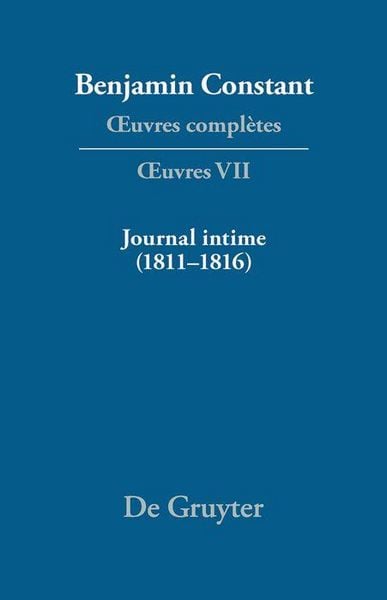 Produktbild: Journal intime (1811-1816). Carnet. Livres de d&eacute;penses